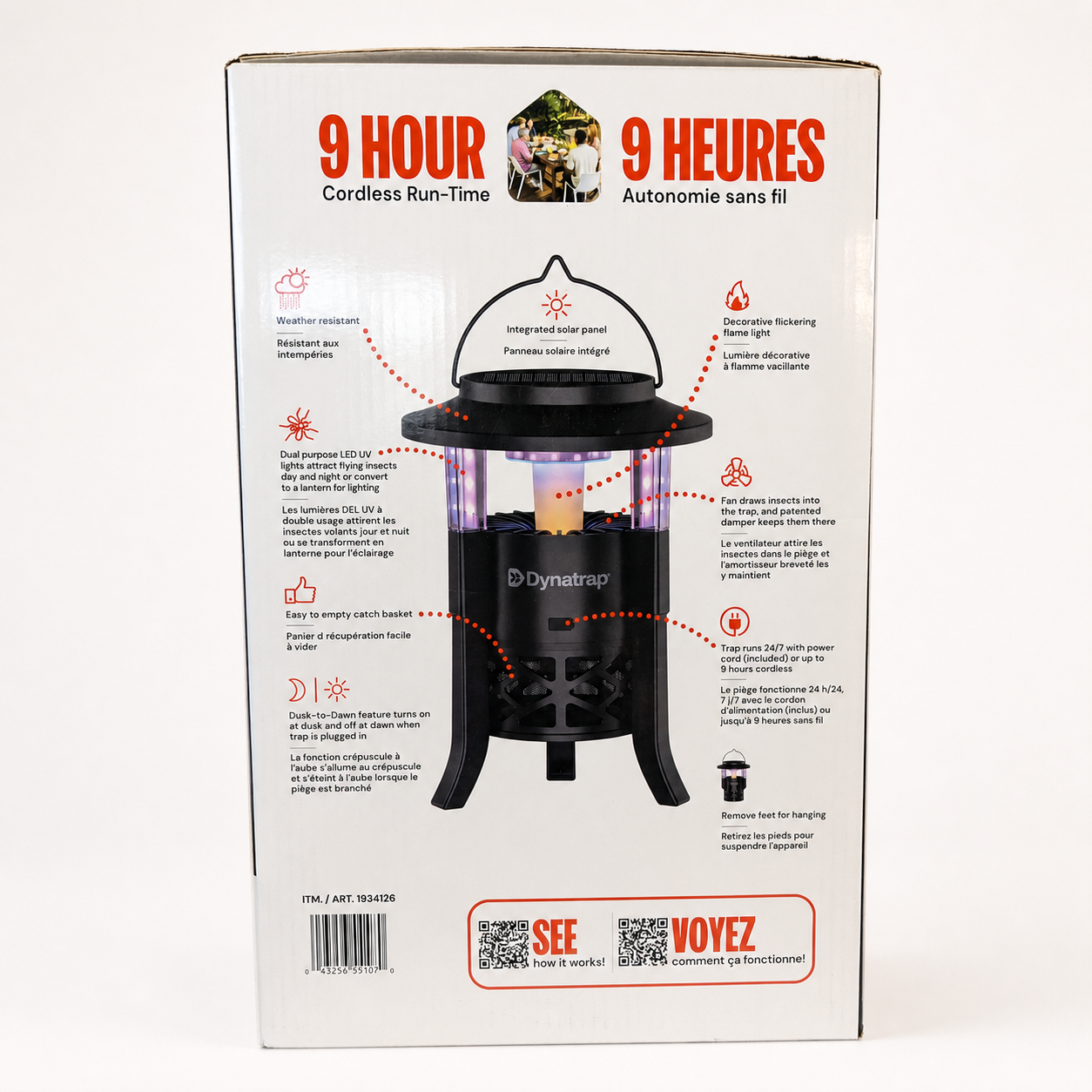 DynaTrap Outdoor Bug Trap with Flickering Flame Light