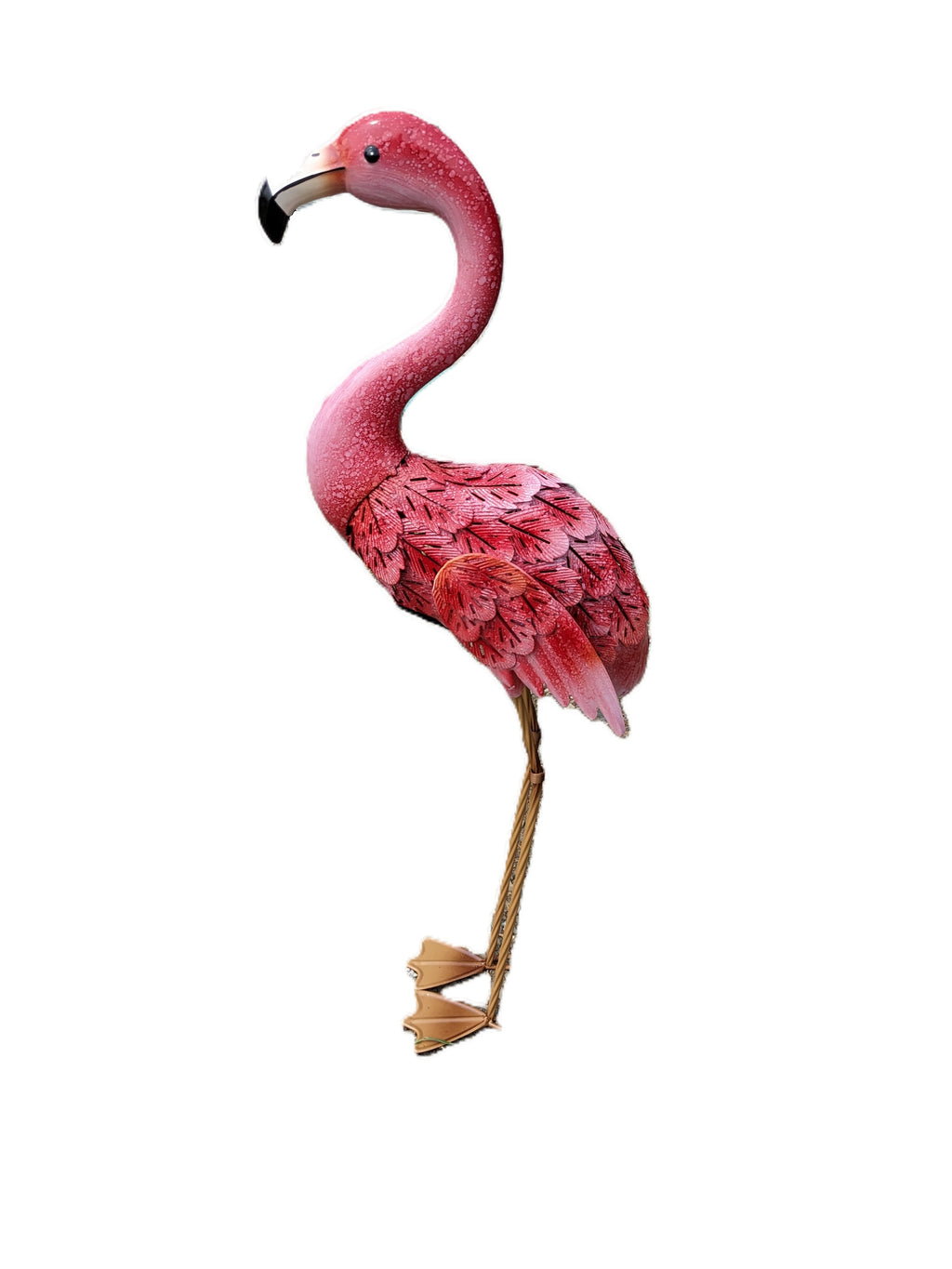 Solar LED Flamingo Garden Statues – Handcrafted Metal Outdoor Décor with Solar Lights (Set of 2) - Local Pickup ONLY
