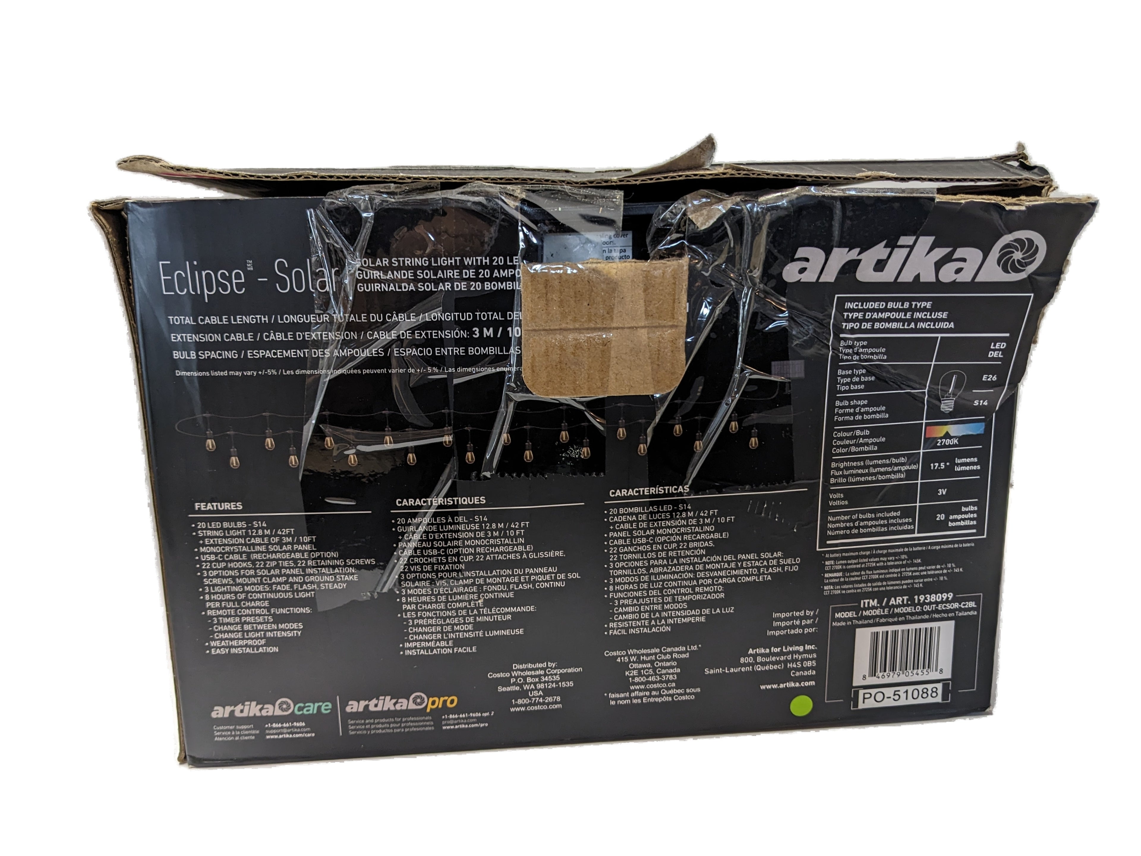 Artika Eclipse 40' Solar String Lights