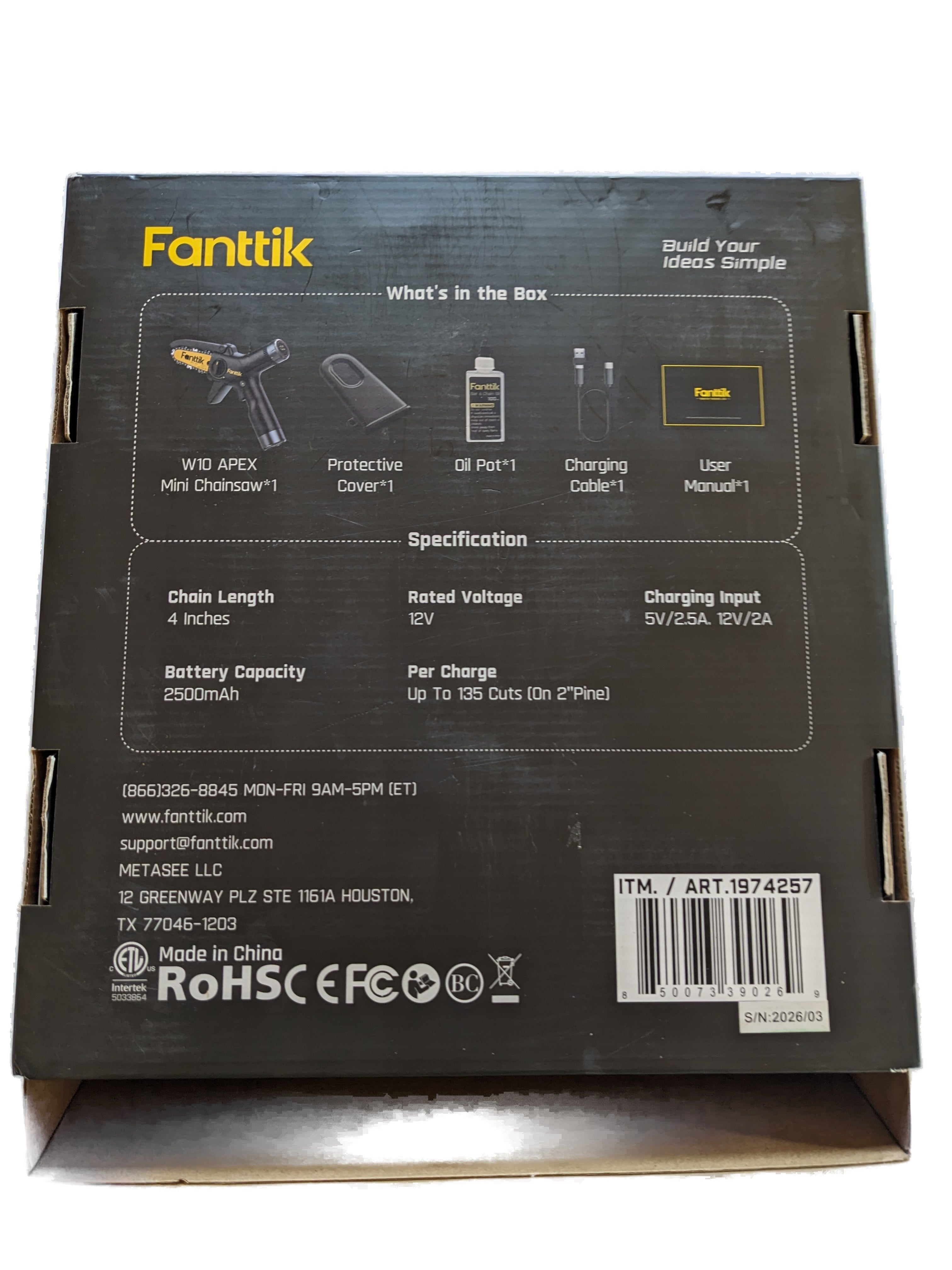 Fanttik 4" Mini Chainsaw