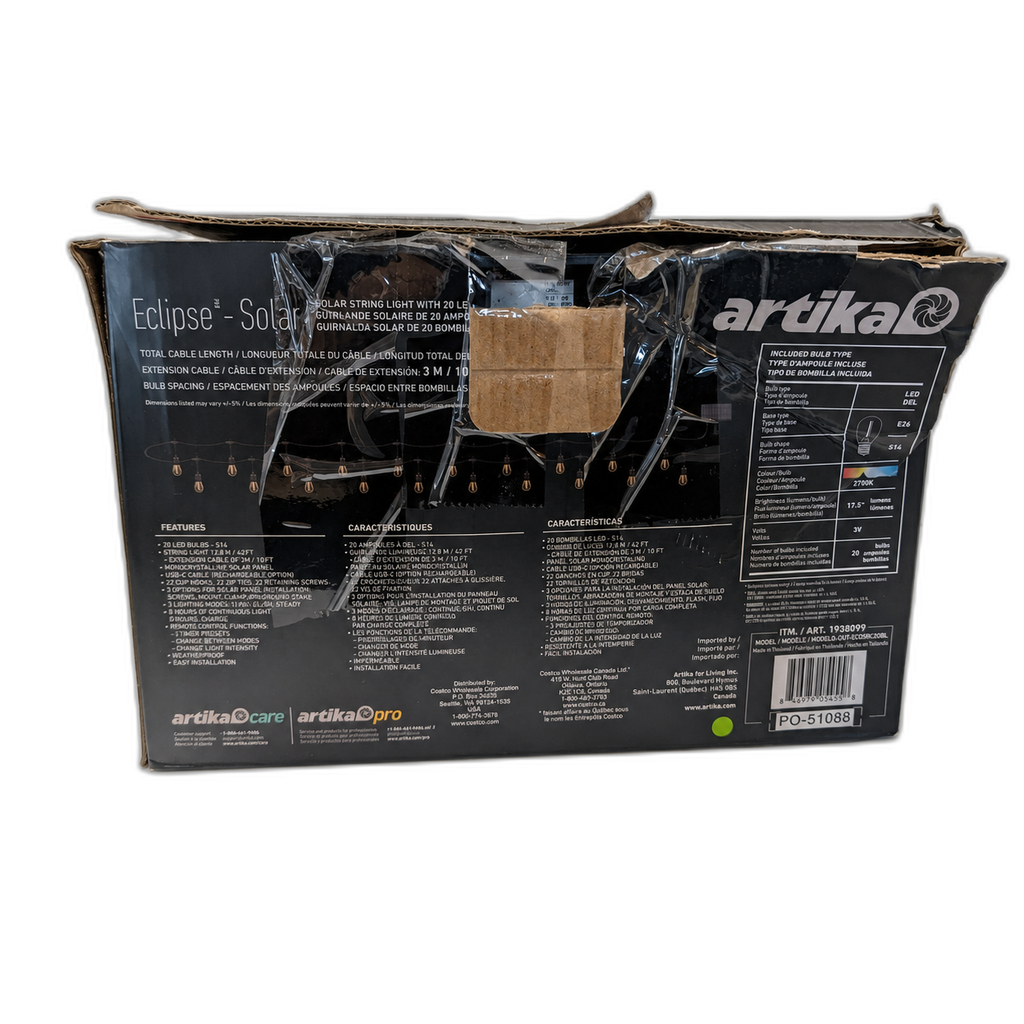 Artika Eclipse 40' Solar String Lights