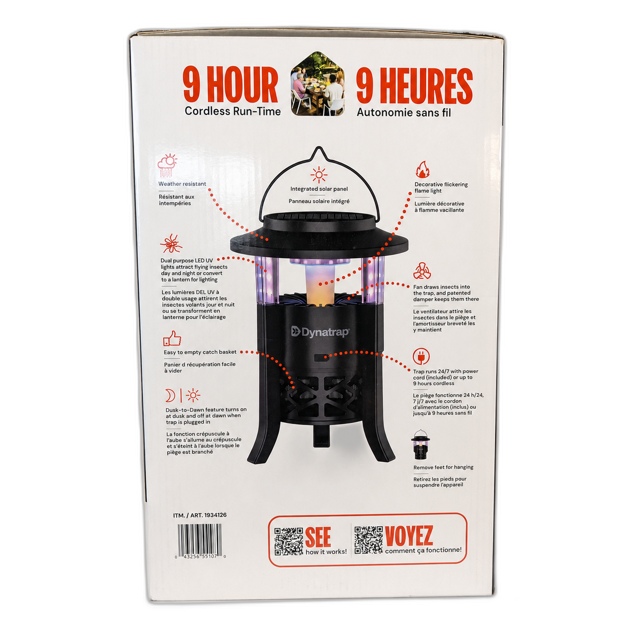 DynaTrap Outdoor Bug Trap with Flickering Flame Light