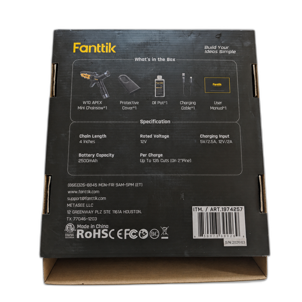 Fanttik W10 APEX 4-Inch Mini Chainsaw