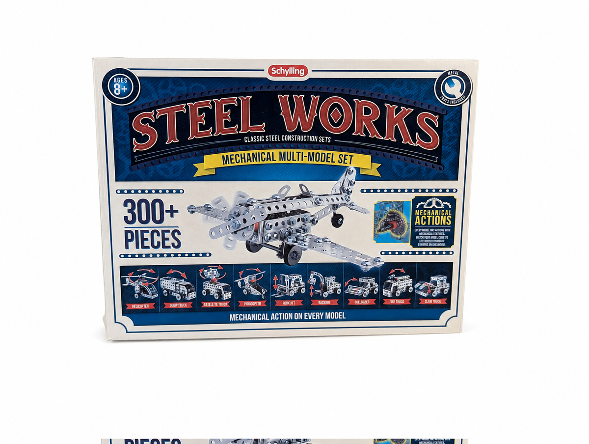 Schylling Steel Works set — clean product view 1