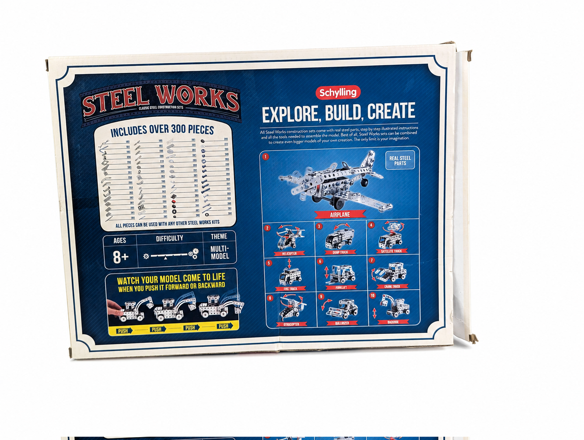 Schylling Steel Works set — clean product view 2