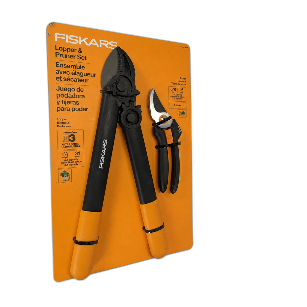 Fiskars 15-Inch PowerGear Lopper and P341 Hand Pruner Set